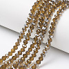Electroplate Transparent Glass Beads Strands EGLA-A034-T4mm-E16-1