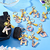 Alloy Resin Polygon Keychains KEYC-TADJ0002-03G-H-4