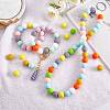 100Pcs Silicone Beads 15mm Honeycomb Silicone Bead Colorful Loose Spacer Beads Silicone Bead kit for DIY Bracelet Necklace Keychain Making Craft JX306A-5