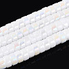 AB Color Plated Opaque Glass Beads Strands GLAA-T026-3x6mm-P10-1