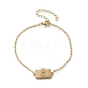 201 Stainless Steel Camera with Heart Link Bracelets BJEW-B128-04G-4