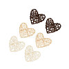Heart Rattan Balls AJEW-CJ0001-12-4