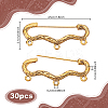 30Pcs Alloy Brooch Findings FIND-PH0027-21AG-4