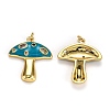 Autumn Theme Real 18K Gold Plated Brass Micro Pave Cubic Zirconia Pendants ZIRC-L100-019-G-3