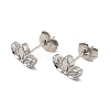 Non-Tarnish 304 Stainless Steel Stud Earring Cabochon Settings X-EJEW-I281-10P-1