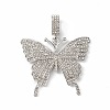 Alloy Rhinestone European Dangle Charms PALLOY-M206-08P-1