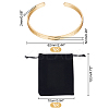 2Pcs Brass Grooved Open Cuff Bangles Set for Women BJEW-UN0001-31-3