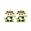 Golden Plated Alloy Enamel Pendants ENAM-Z017-11G-03-1