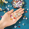 160Pcs 16 Styles Transparent Glass Beads Caps GLAA-TA0002-35-6
