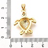 Brass Micro Pave Cubic Zirconia Pendants KK-G519-18G-05-3