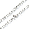 304 Stainless Steel Cable Chain Necklaces NJEW-I248-23P-3