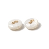 Natural Freshwater Shell Flat Round Beads SHEL-C009-01C-2