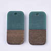 Resin & Walnut Wood Pendants X-RESI-S358-11F-2