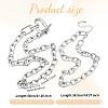 4Pcs 2 Colors Alloy Double Layered Oval Pendant Necklaces NJEW-HY0001-14-2
