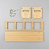 4 Hole Bamboo Kitchen Oil Bottle Organizer Rack ODIS-WH0001-83-1