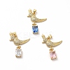 Brass Micro Pave Cubic Zirconia Pendants KK-A180-36G-1