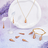 10Pcs Electroplated Raw Rough Natural Quartz Crystal Copper Wire Wrapped Pendants FIND-FH0009-12B-5