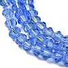 Transparent Electroplate Glass Beads Strands GLAA-F029-3mm-D07-3