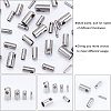 40Pcs 4 Style 304 Stainless Steel Cord Ends STAS-UN0029-93-4