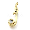 Brass Micro Pave Cubic Zirconia Pendants KK-B132-12G-J-1