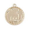 Brass Micro Pave Clear Cubic Zirconia Pendants KK-Z075-10G-1