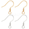 Beebeecraft 100Pcs 2 Colors Brass Earring Hooks KK-BBC0004-40-1