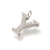 304 Stainless Steel Micro Pave Cubic Zirconia Pendants STAS-H228-06P-Y-2