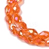Transparent Electroplate Glass Beads Strands X-EGLA-N013-T10mm-B09-3
