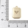 Brass Micro Pave Cubic Zirconia Pendants KK-D283-30G-01-3