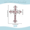 20Pcs Cross Silver Plated Zinc Alloy Cabochons MRMJ-HY0001-31-2
