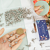 60Pcs Stainless Steel Spring Bead Clamps for Beading Jewelry Making FIND-SC0009-64-3