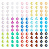 2250Pcs 15 Colors Bicone AB Color Plated Eco-Friendly Transparent Acrylic Beads TACR-TA0001-51-2