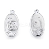 Brass Micro Pave Clear Cubic Zirconia Pendants KK-N216-573P-1