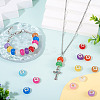 60Pcs 12 Colors Luminous Acrylic European Beads LACR-TA0001-06-8
