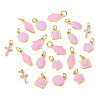 21Pcs 7 Styles Brass Enamel Charms KK-TA0003-19B-2