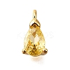 Brass Micro Pave Cubic Zirconia Pendants KK-D356-08B-G-1