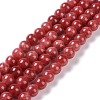 Dyed Natural Jade Beads Strands G-D434-8mm-08-1-2