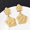304 Stainless Steel Dangle Stud Earrings EJEW-G423-14G-1