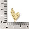 Rack Plating Brass Clear Cubic Zirconia Heart Connector Charms KK-Z086-05G-3