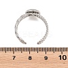 304 Stainless Steel Open Cuff Ring Components STAS-F366-09A-P-2
