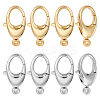 8Pcs 2 Colors Brass Lobster Claw Clasps FIND-PH0026-19-1