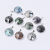 Natural & Synthetic Mixed Stone Pendants G-P350-D-1