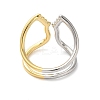 Brass Hollow Open Cuff Rings for Women RJEW-B062-12GP-3