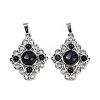 Synthetic Blue Goldstone Pendants G-Z077-01P-14-1