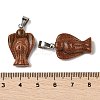 Synthetic Goldstone Pendants G-B127-10P-01-4