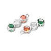 Brass Micro Pave Cubic Zirconia Pendants KK-D357-14P-2