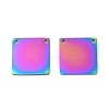 Ion Plating(IP) 304 Stainless Steel Stamping Blank Tag Pendants STAS-I311-16A-RC-1