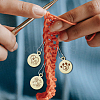 20Pcs 10 Style Round Wood Locking Stitch Markers TOOL-WH0057-001-4
