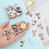 CHGCRAFT 26Pcs 13 Style Alloy Enamel Printed Pendants FIND-CA0006-41-3