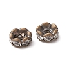 Brass Rhinestone Spacer Beads RB-YW0001-05B-01AB-3